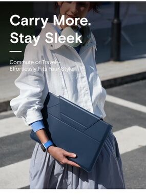 2-1 Carrying Sleeve & Stand for Laptop 16” MacBook Air/Pro Dell HP Lenovo Asus